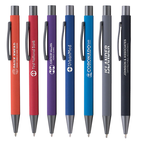Soft Touch Metal Pens