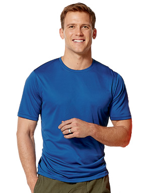 performance t-shirt in blue.