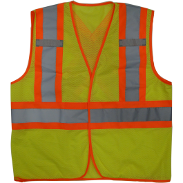 mesh hi-visibility safety vest.
